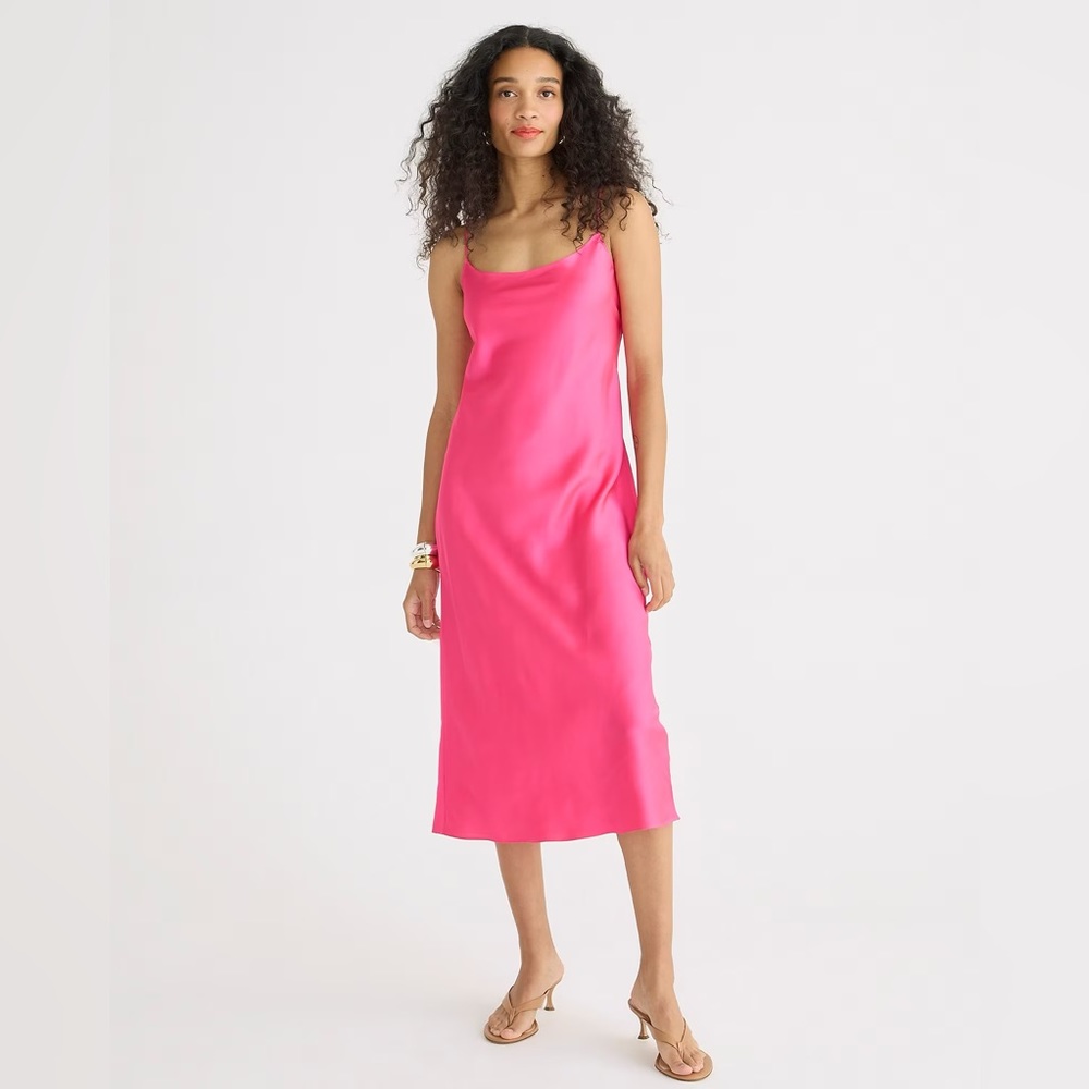 J.Crew Gwyneth slip dress in luster charmeuse BV496